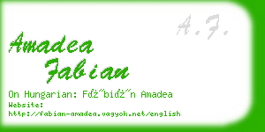 amadea fabian business card